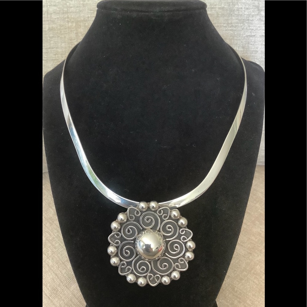 925 Mexican medallion & SILPADA choker necklace